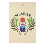 Egyptische Scarab Beetle. Oude Egyptische Klassiek Mini Klembord (Achterkant)