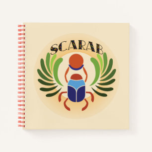 Egyptische Scarab Beetle. Oude Egyptische Klassiek Notitieboek