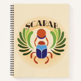 Egyptische Scarab Beetle. Oude Egyptische Klassiek Notitieboek