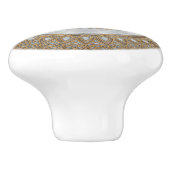 Egyptische Scarab Beetle Pastel Golds Keramische Knop (Zijkant)