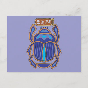 Egyptische Scarab Dung Dung Beetle Briefkaart