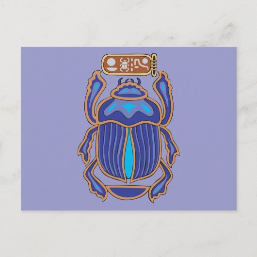 Egyptische Scarab Dung Dung Beetle Briefkaart (Voorkant)