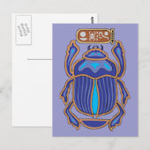 Egyptische Scarab Dung Dung Beetle Briefkaart (Voorkant / Achterkant)