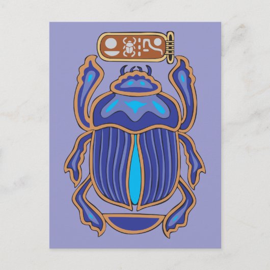 Egyptische Scarab Dung Dung Beetle Briefkaart (Voorkant)