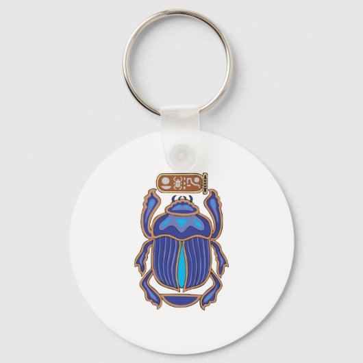 Egyptische Scarab Dung Dung Beetle Sleutelhanger (Voorkant)