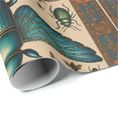 Egyptische Scarab Illustratie Cadeaupapier (Rol Hoek)