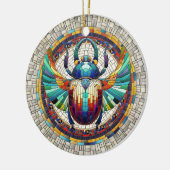 Egyptische Scarab Kever - Mozaïekkunst Keramisch Ornament (Links)