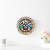 Egyptische Scarab Kever - Mozaïekkunst Ronde Klok (Huis)