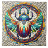 Egyptische Scarab Kever - Mozaïekkunst Tegeltje (Voorkant)