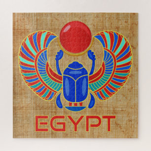 Egyptische Scarabee Met Het Woord Egypte Legpuzzel