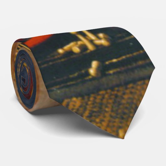 Egyptische schaakspelers 1865 stropdas (Opgerold)