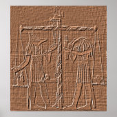 Egyptische schalen van de levensstijl Hieroglyph Poster (Voorkant)