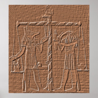 Egyptische schalen van de levensstijl Hieroglyph Poster