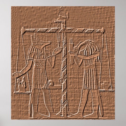 Egyptische schalen van de levensstijl Hieroglyph Poster (Voorkant)