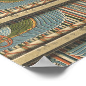 Egyptische scharnieren en Hieroglyphs Poster (Hoek)