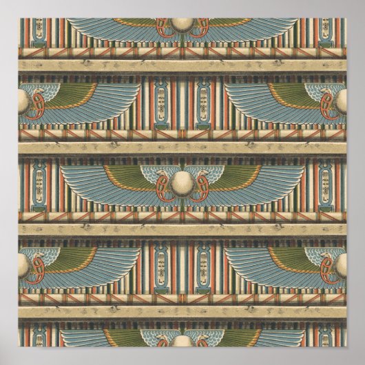 Egyptische scharnieren en Hieroglyphs Poster (Voorkant)