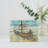 Egyptische Scheepsbark van het Sun Art Briefkaart (Staand voorkant)