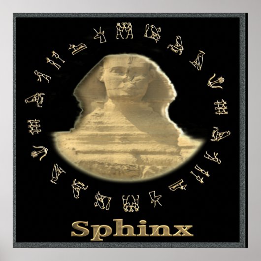 Egyptische Sfinx Poster (Voorkant)