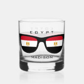 Egyptische Shades aangepaste naam Whisky Glas (Achterkant)