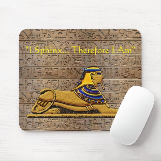 Egyptische Sphinx Funny Philosophy Quote Mousepad Muismat (Met muis)