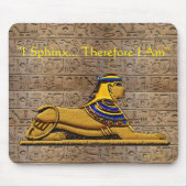 Egyptische Sphinx Funny Philosophy Quote Mousepad Muismat (Voorkant)