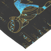 Egyptische Sphinx over hiërogliefen Blue crystal e Korte Tafelloper (Hoek)