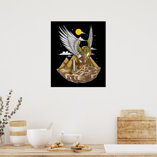 Egyptische Sphinx Pyramids Poster (Keuken)
