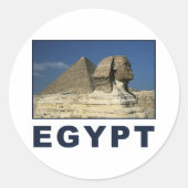 Egyptische Sphinx Ronde Sticker (Voorkant)