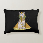 Egyptische Sphynx Cat Bastet Ancient Goddess Accent Kussen (Voorkant)