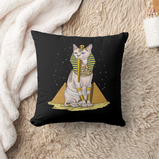 Egyptische Sphynx Cat Bastet Ancient Goddess Kussen (Deken)