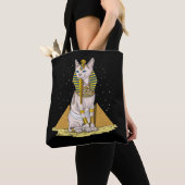 Egyptische Sphynx Cat Bastet Ancient Goddess Tote Bag (Dichtbij)