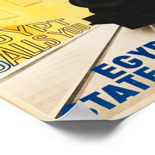 Egyptische Spoorwegen Egypte noemt je  Poster (Hoek)