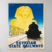 Egyptische Spoorwegen Egypte noemt je  Poster (Voorkant)