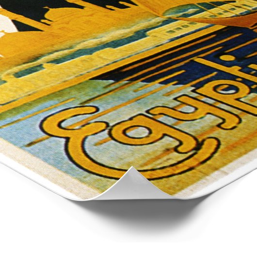 Egyptische staatsspoorwegen Vintage Travel Poster (Hoek)