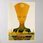 Egyptische staatsspoorwegen Vintage Travel Poster (Voorkant)