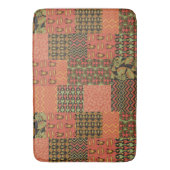 Egyptische stam Faux Patchwork Red Green Black Badmat (Voorkant Verticaal)