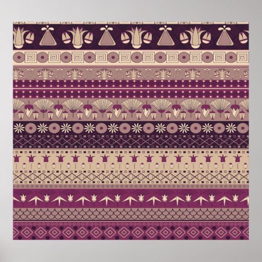 Egyptische stam: Oud naadloos Poster (Voorkant)