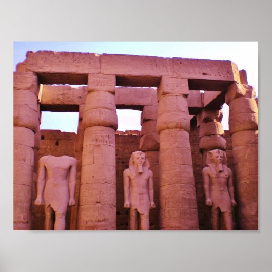 Egyptische standbeelden poster (Voorkant)