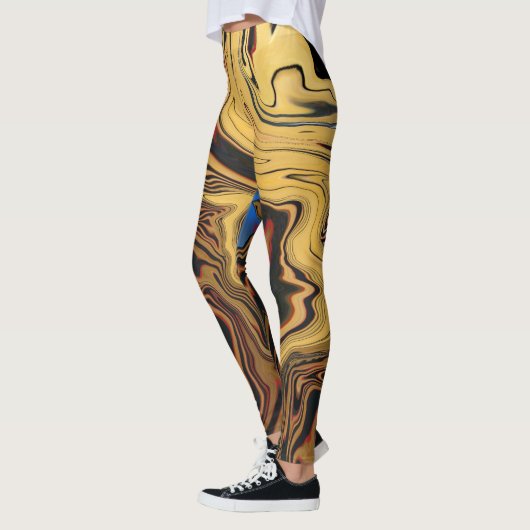 Egyptische stijl Abstracte kleur ontworpen Leggings (Links)