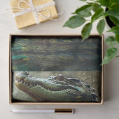 Egyptische stijl alligator decoupage tissuepapier (Geschenk)