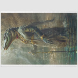 Egyptische stijl alligator decoupage tissuepapier