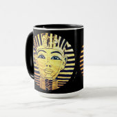 Egyptische stijl Farao Black en Gold Mok (Voorkant links)
