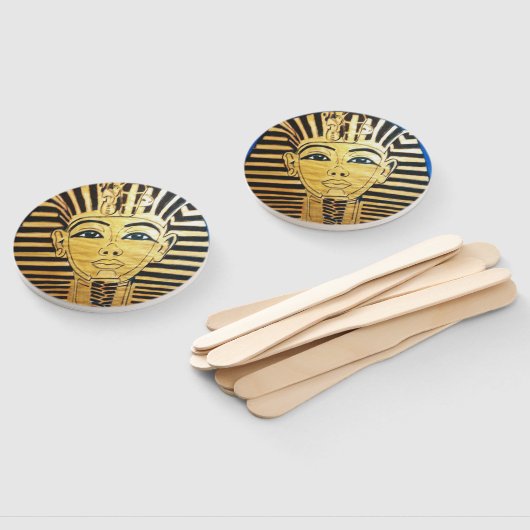 Egyptische stijl Ronde Fan Handwaaier (Niet-gemonteerd)