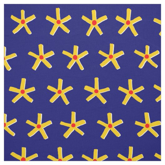 Egyptische stijl sterpatroon V2 - Diep marineblauw Stof (Swatch)