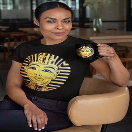 Egyptische Style Black en Gold Pharaoh T-shirt