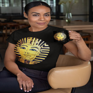Egyptische Style Black en Gold Pharaoh T-shirt