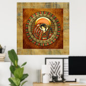 Egyptische Sun God Ra Poster (Thuiskantoor)