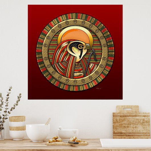 Egyptische Sun God Ra Poster (Keuken)