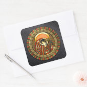 Egyptische Sun God Ra Vierkante Sticker (Envelop)