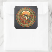 Egyptische Sun God Ra Vierkante Sticker (Tas)